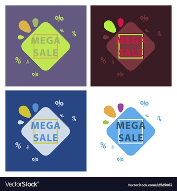 Set of sale banners template design in color vector image