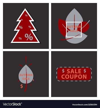 Set of sale banners template design in color vector image