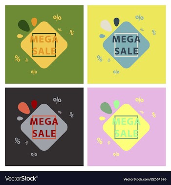 Set of sale banners template design in color vector image