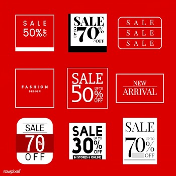 Set of sale promotion design template | Free stock vector - 519265