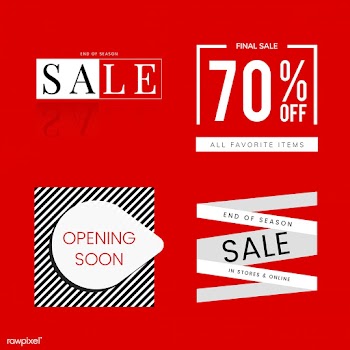 Set of sale promotion design template | Free stock vector - 519271