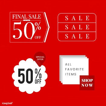 Set of sale promotion design template | Free stock vector - 519273