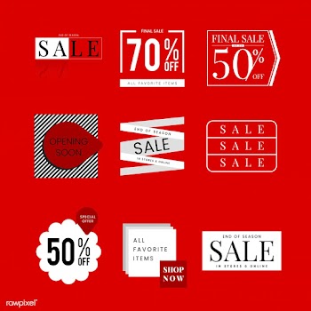 Set of sale promotion design template | Free stock vector - 519293