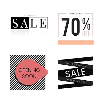 Set of sale promotion design template | Free stock vector - 519308