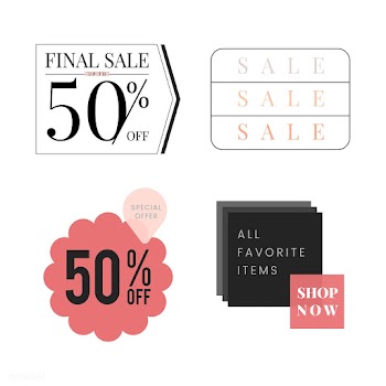 Set of sale promotion design template | Free stock vector - 519309