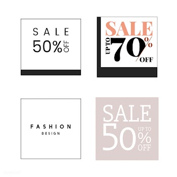 Set of sale promotion design template | Free stock vector - 519316