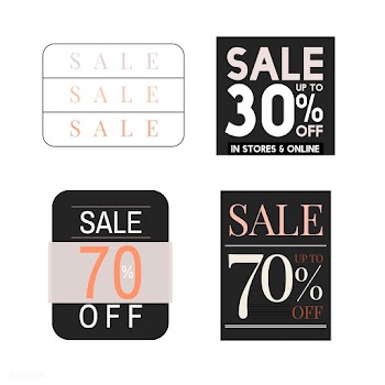 Set of sale promotion design template | Free stock vector - 519335