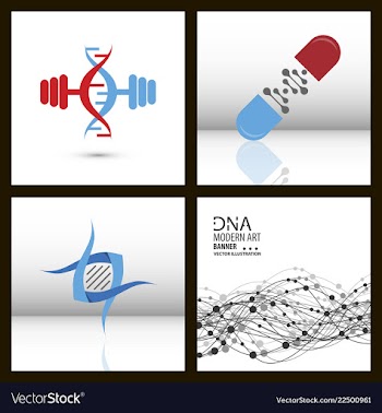 Set of science template wallpaper or banner with vector image