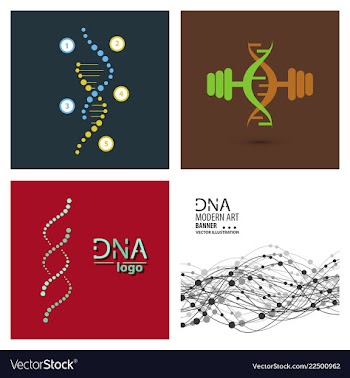Set of science template wallpaper or banner with vector image
