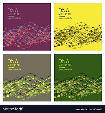 Set of science template wallpaper or banner with vector image