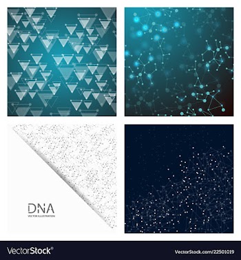 Set of science template wallpaper or banner with vector image