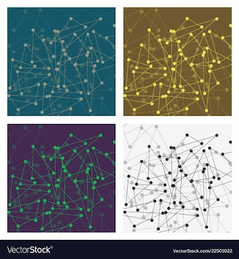 Set of science template wallpaper or banner with vector image