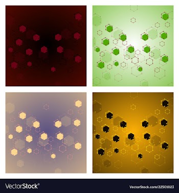 Set of science template wallpaper or banner with vector image