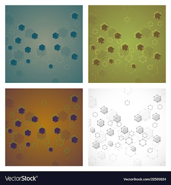Set of science template wallpaper or banner with vector image