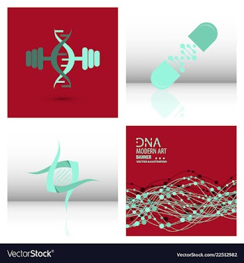 Set of science template wallpaper or banner with vector image