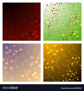 Set of science template wallpaper or banner with vector image