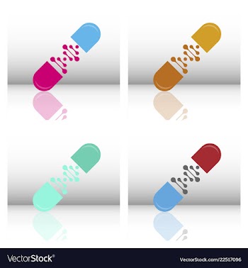 Set of science template wallpaper or banner with vector image