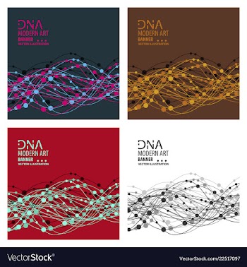 Set of science template wallpaper or banner with vector image