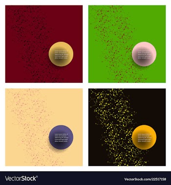 Set of science template wallpaper or banner with vector image