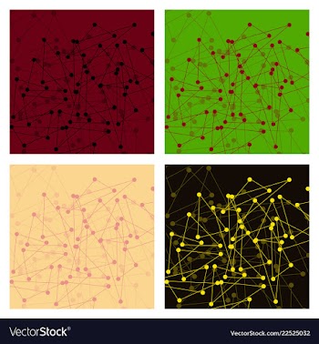 Set of science template wallpaper or banner with vector image