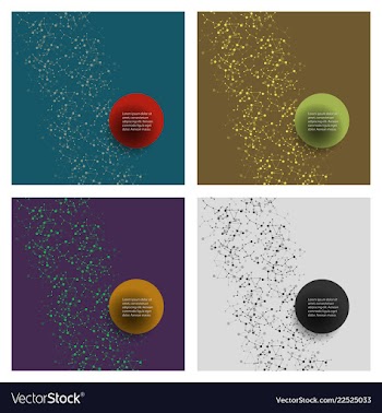 Set of science template wallpaper or banner with vector image