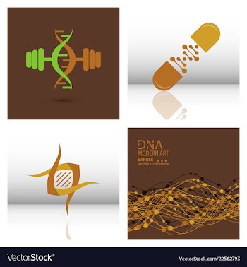 Set of science template wallpaper or banner with vector image