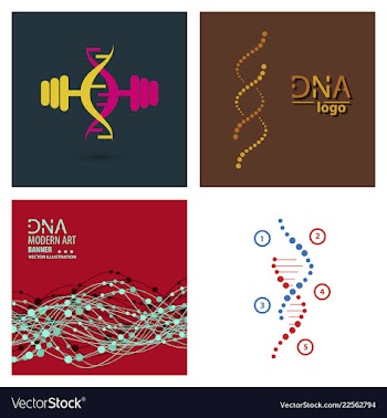 Set of science template wallpaper or banner with vector image