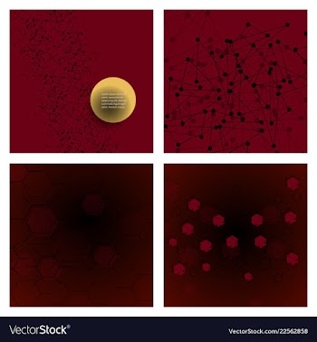 Set of science template wallpaper or banner with vector image