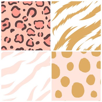 Set of seamless animal print pattern vectors | Free stock vector - 516161