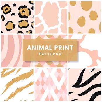 Set of seamless animal print pattern vectors | Free stock vector - 516212