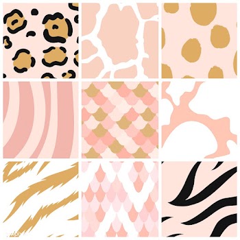 Set of seamless animal print pattern vectors | Free stock vector - 516214