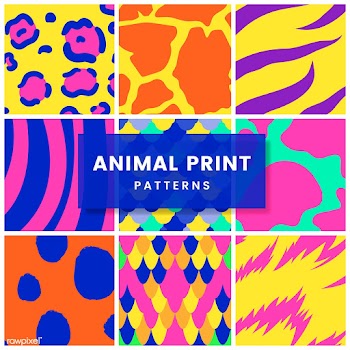 Set of seamless animal print pattern vectors | Free stock vector - 516226