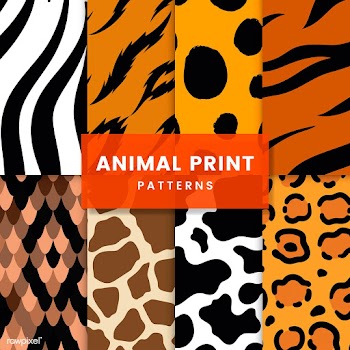 Set of seamless animal print pattern vectors | Free stock vector - 516238