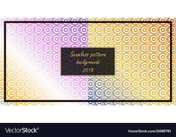 Set of seamless patterns repeating geometric vector image