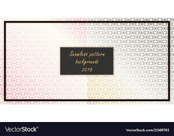 Set of seamless patterns repeating geometric vector image