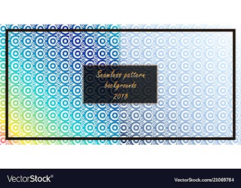 Set of seamless patterns repeating geometric vector image