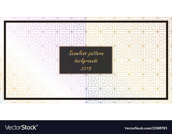Set of seamless patterns repeating geometric vector image