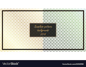 Set of seamless patterns repeating geometric vector image