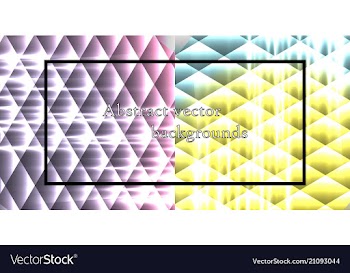 Set of seamless patterns repeating geometric vector image