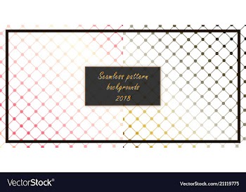 Set of seamless patterns repeating geometric vector image