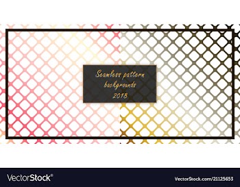 Set of seamless patterns repeating geometric vector image