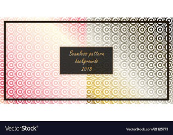 Set of seamless patterns repeating geometric vector image