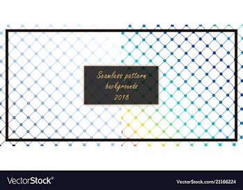 Set of seamless patterns repeating geometric vector image