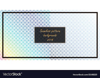 Set of seamless patterns repeating geometric vector image