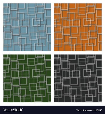 Set of seamless squares pattern vector image