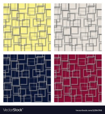 Set of seamless squares pattern vector image