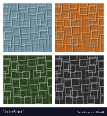 Set of seamless squares pattern vector image
