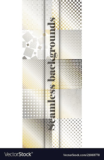 Set of seamless with large and small lines and vector image