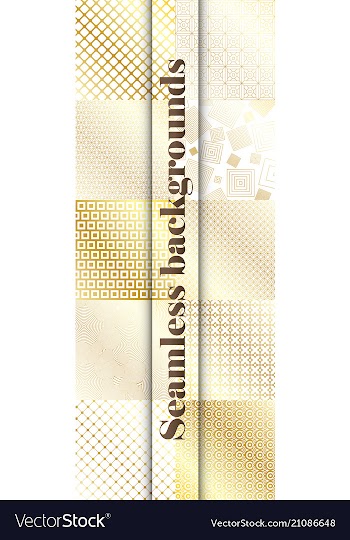 Set of seamless with large and small lines and vector image