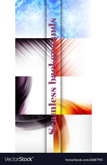 Set of seamless with large and small lines and vector image